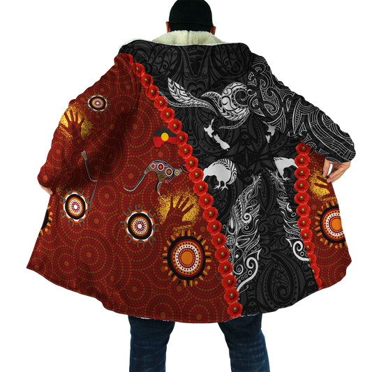 New Zealand Maori And Australia Aboriginal We Are Family 3D Printed Unisex Cloak TN