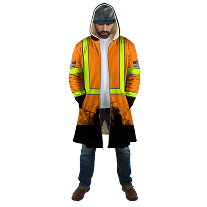 Construction Worker Orange Safety 3D printed shirts