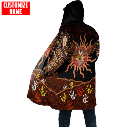 Aboriginal Wedge tailed Eagle Custom name 3D printed winter shirts