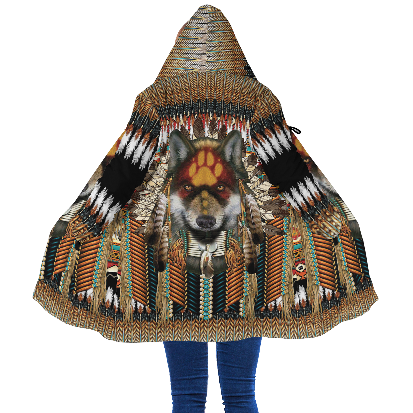 Native American 3D All Over Printed Legging + Cloak