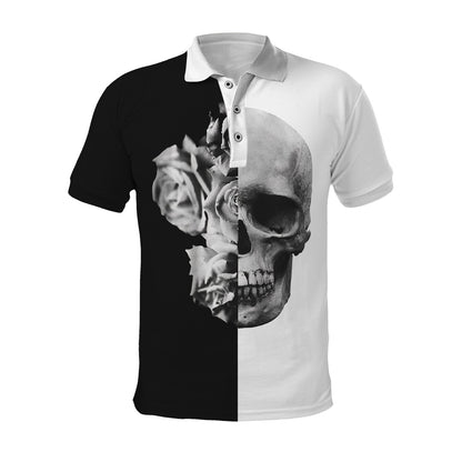 Black And White -Skull And Roses 3D All Over Printed Unisex Shirts TNA12172025