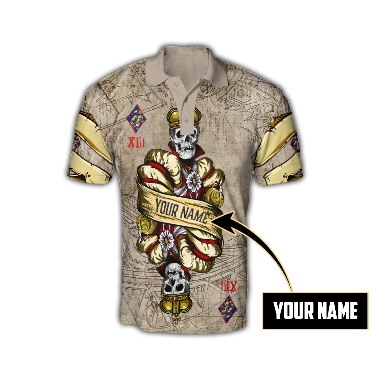 Customize Name Poker King Skull 3D All Over Printed Hoodie Shirts For Men And Women MH09122005ND