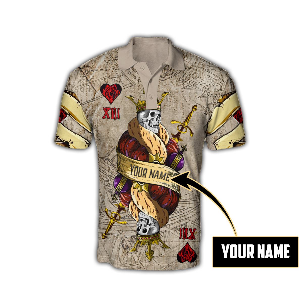 Customize Name Poker King Skull 3D All Over Printed Hoodie Shirts For Men And Women MH09122004ND