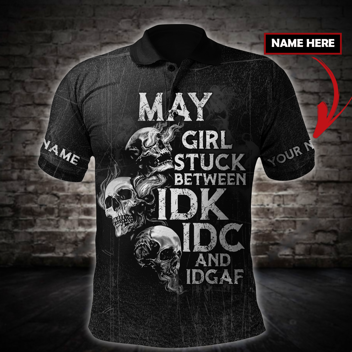 Customize Name May Girl Skull Hoodie For Men And Women TNA26042101