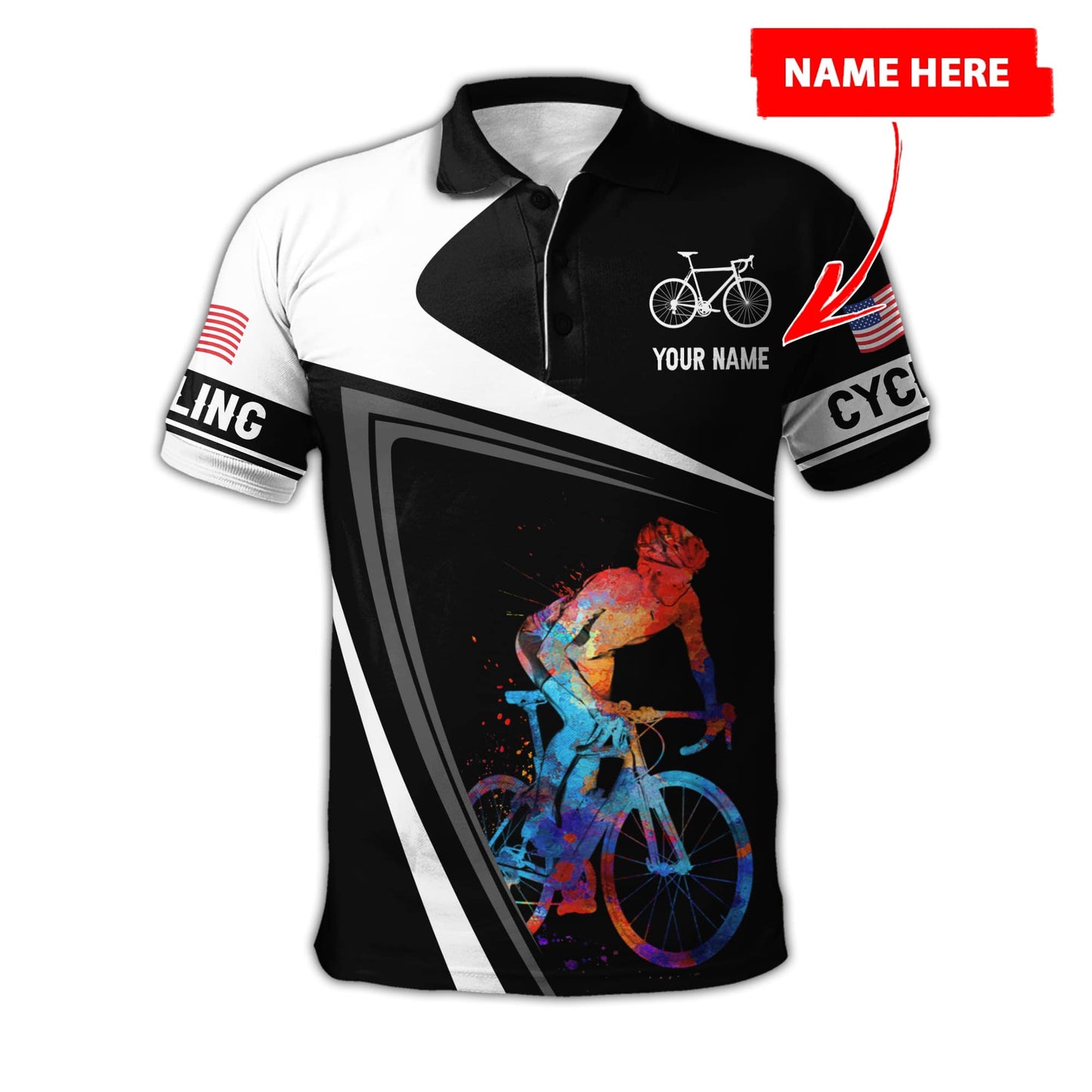 Personalized Cycling 3D All Over Printed Hoodie