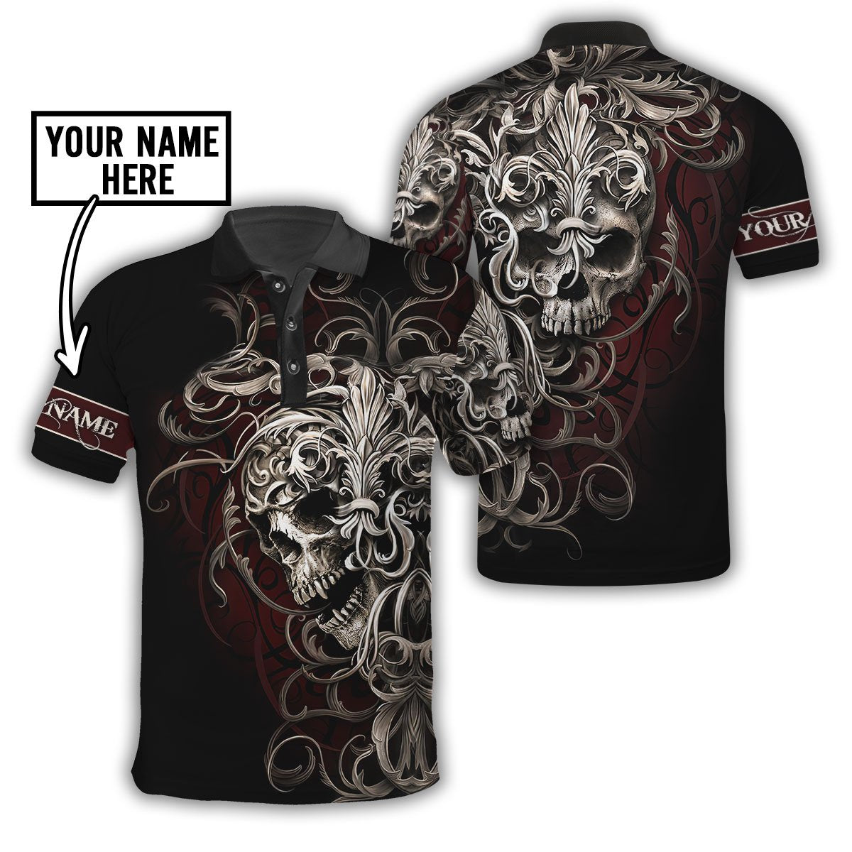 Customize Name Tattoo Skull Hoodie For Men And Women NTN06032104