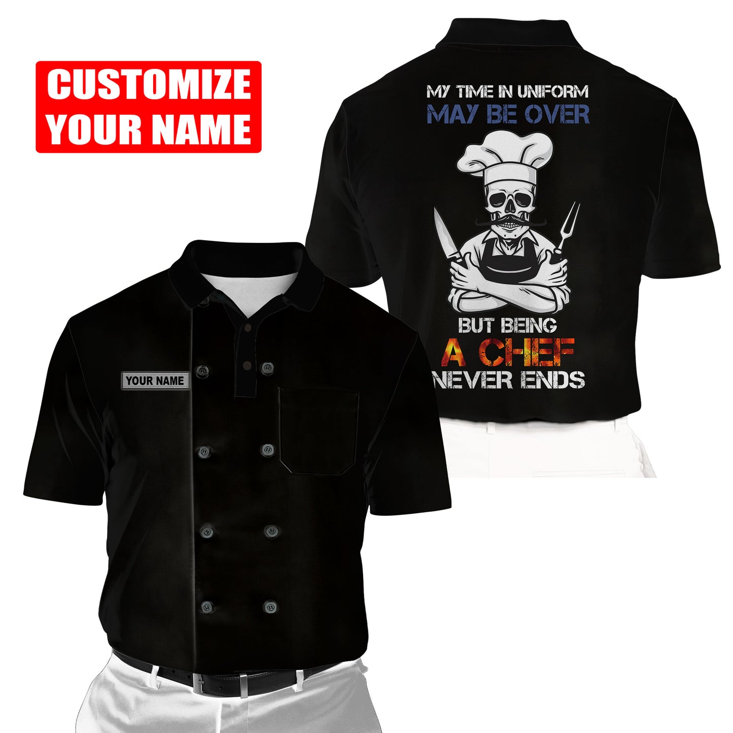 Custom Name Master Chef 3D All Over Printed Unisex Shirts