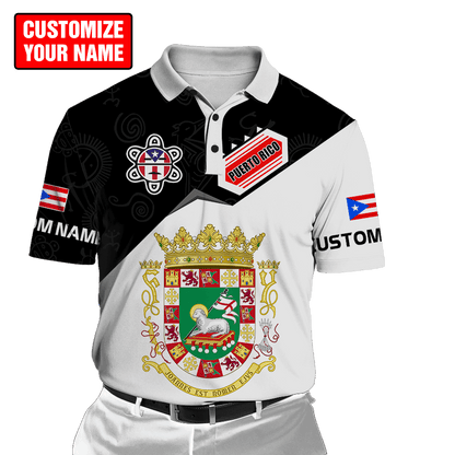 Customize Name Puerto Rico 3D All Over Printed Unisex Shirts
