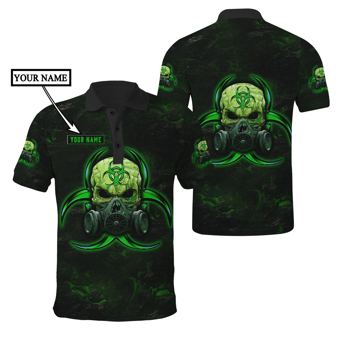 Customize Name Green Skull Hoodie For Men And Women DD01042101