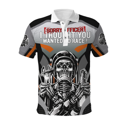 Customize Name Motorcycle Racing 3D All Over Printed Unisex Shirts Skull Rider