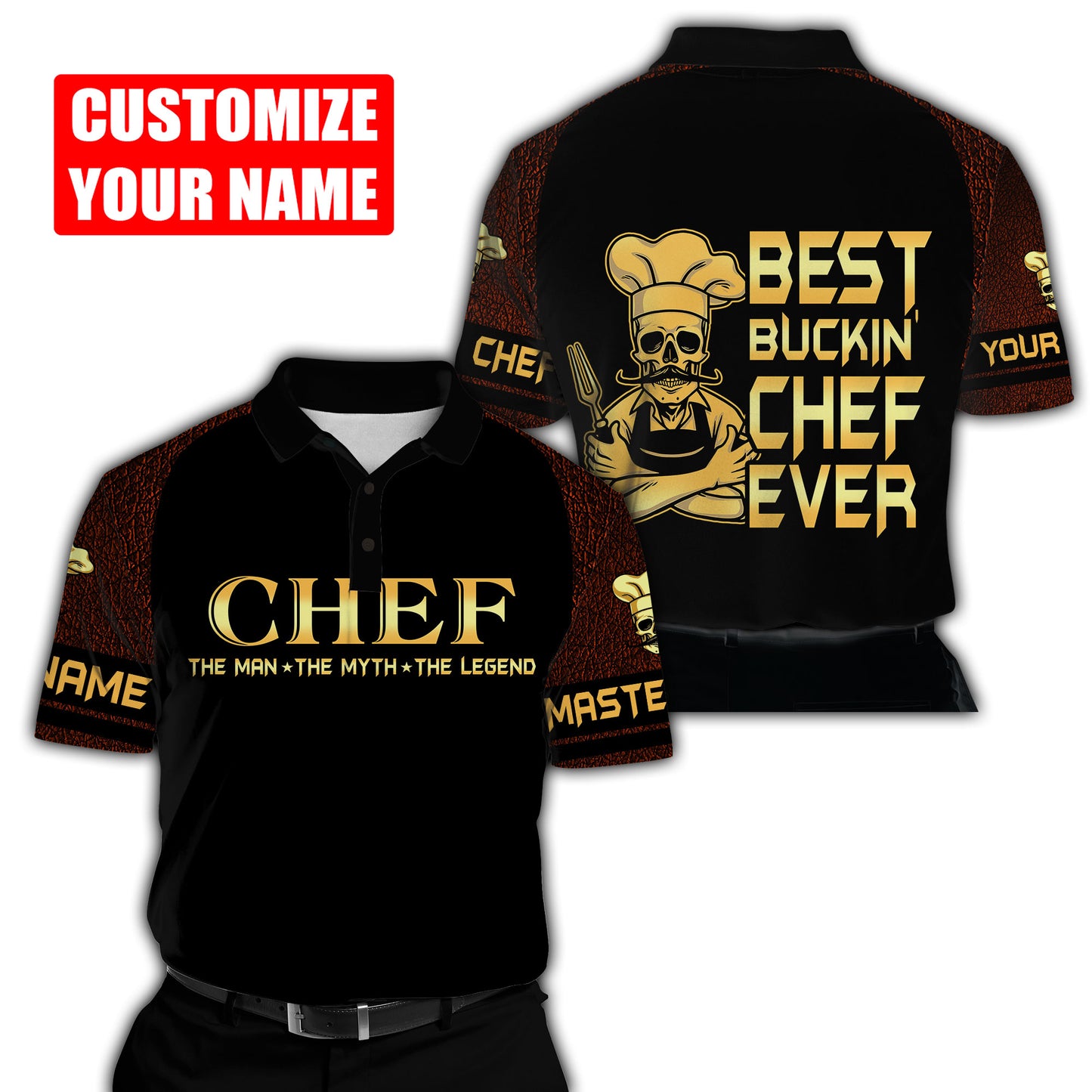 Custom Name Master Chef 3D All Over Printed Unisex Shirts