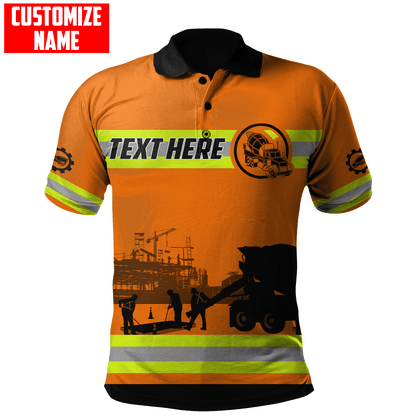 Concrete Finisher Safety Custom name 3D printed shirts