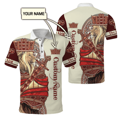 Summer Collection - Customized Name King Lion 3D All Over Printed Unisex Shirts