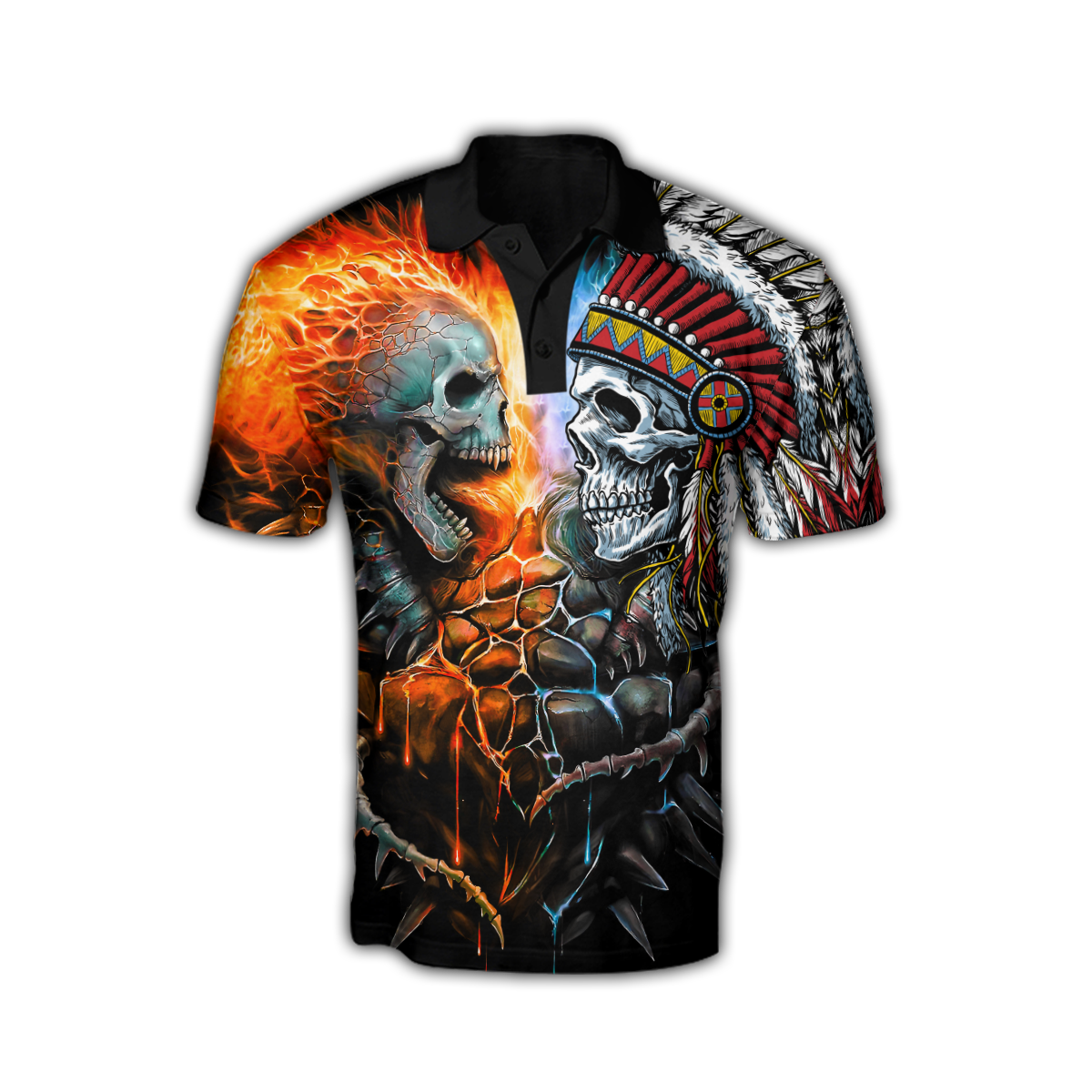 Lightning Skull And Native Hoodie For Men And Women