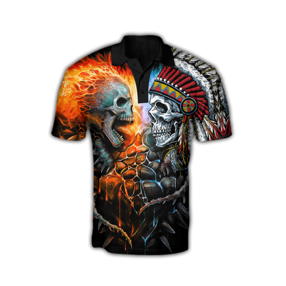 Lightning Skull And Native Hoodie For Men And Women