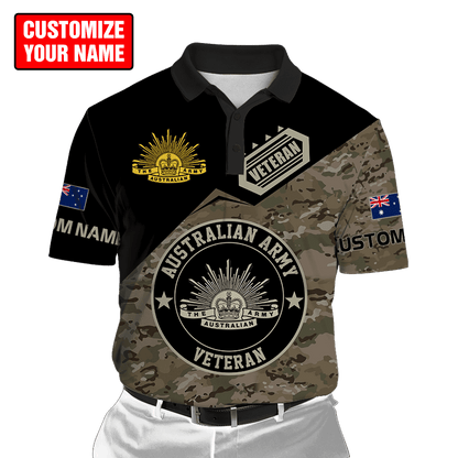 Custom name Australian Army Camo 3D printed shirts DD16102102