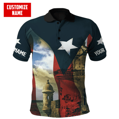 Customize Name Puerto Rico 3D All Over Printed Unisex Shirts