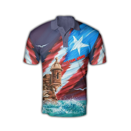 Custom Name Great Waves Puerto Rico Hoodie For Men And Women MH15032101