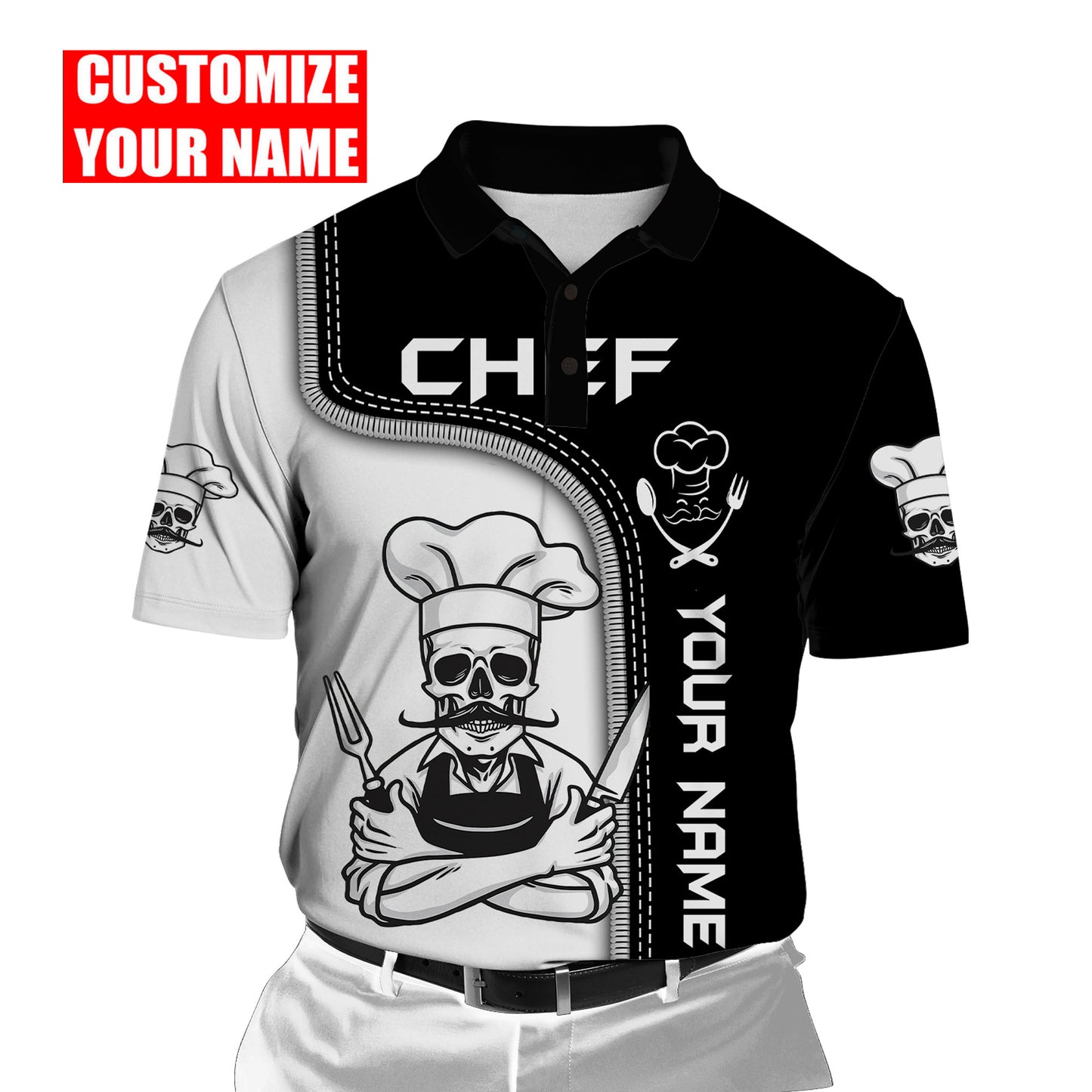 Custom Name Master Chef 3D All Over Printed Unisex Shirts