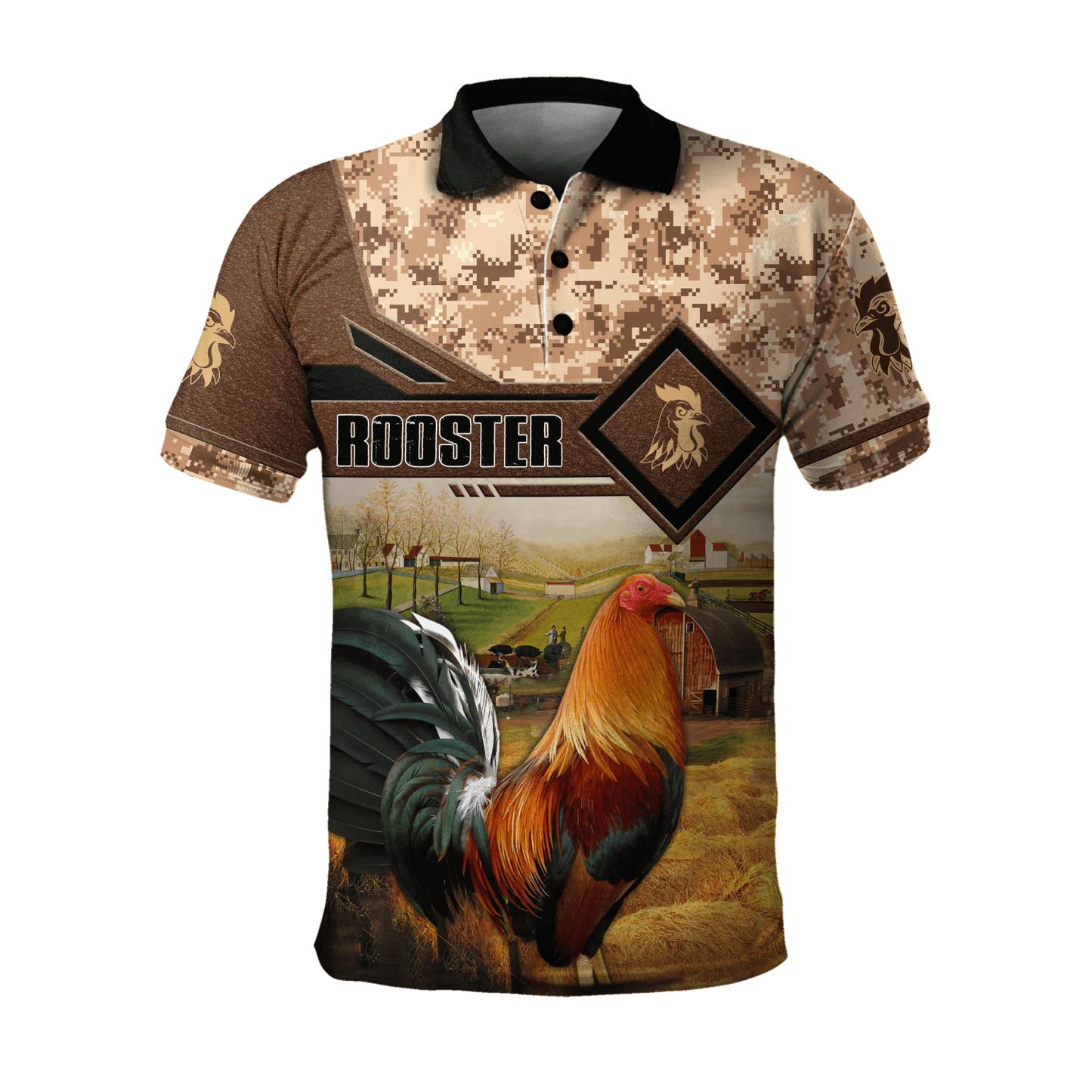 Rooster 3D Printed Unisex Shirts Pi15042105