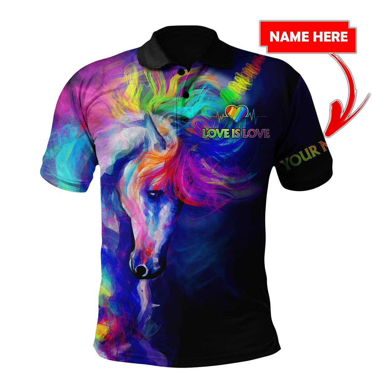 Custom Name XT Love is Love 3D Printed Shirt TNA31052102VH