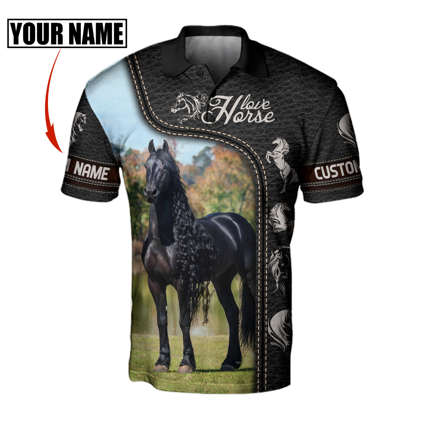 Personalized Name Premium Horse 3D All Over Printed Unisex Shirts CB