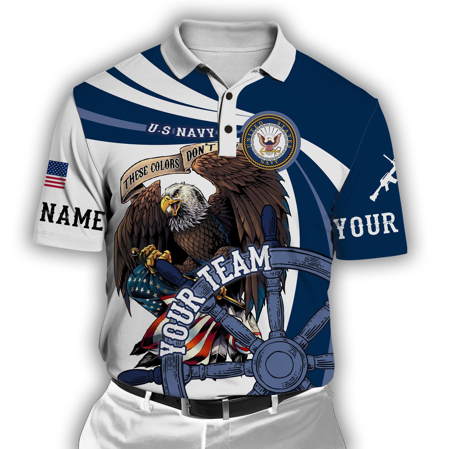 Custom name US Navy Veteran Team Boat 3d printed shirts Proud Military NTN18052105
