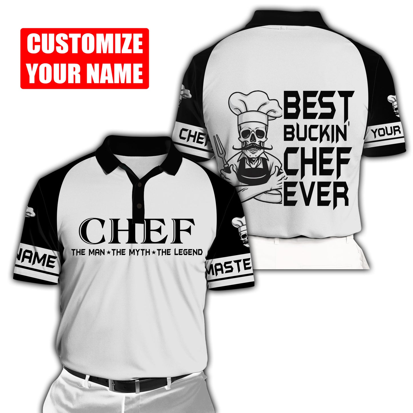 Custom Name Master Chef 3D All Over Printed Unisex Shirts