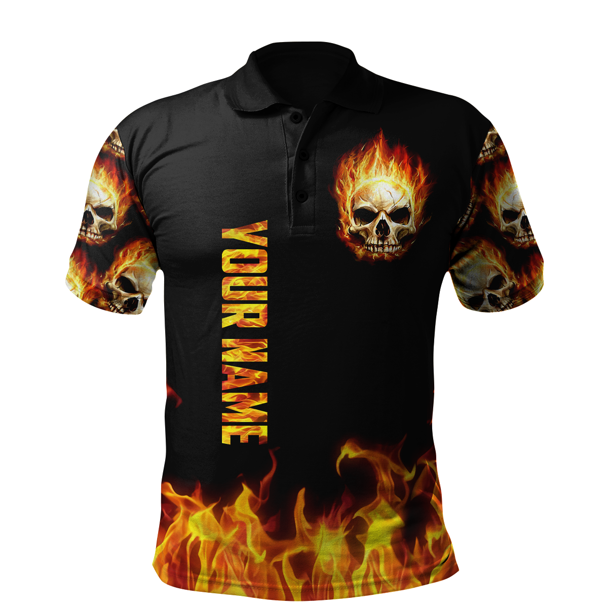Customize Name Fire Skull Hoodie For Men And Women TNA29052102