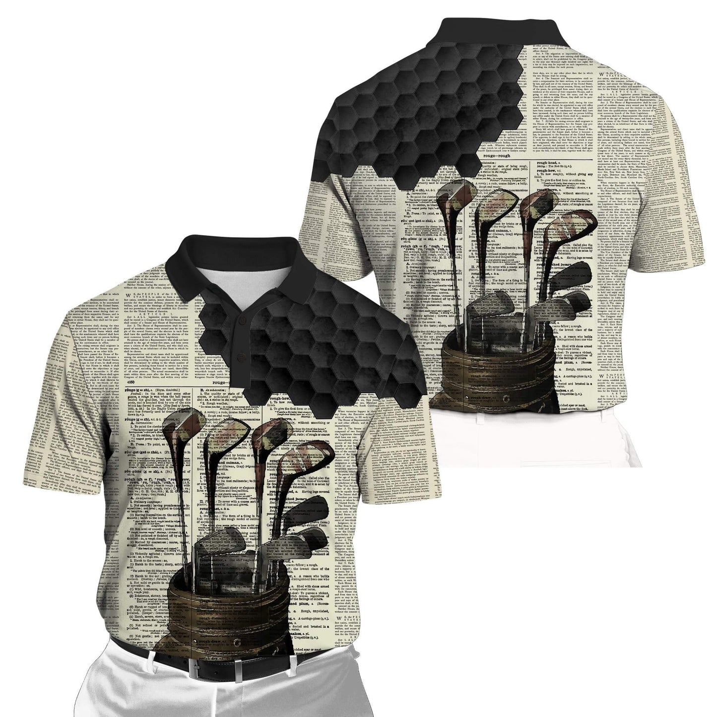 Golf Dictionary 3D Printed Shirts