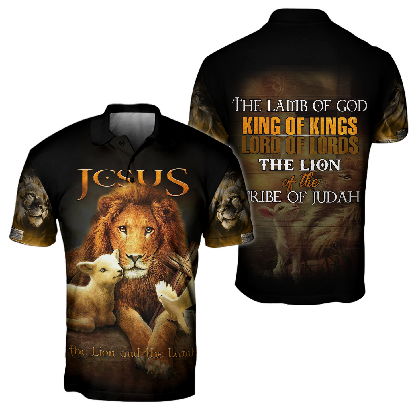 Jesus - The Lion And The Lamb 3D All Over Printed Shirts