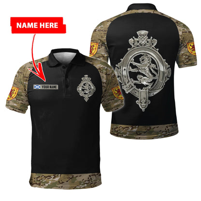 Custom Name XT Scottish Army Veteran 3D Printed Shirts Pi13042105