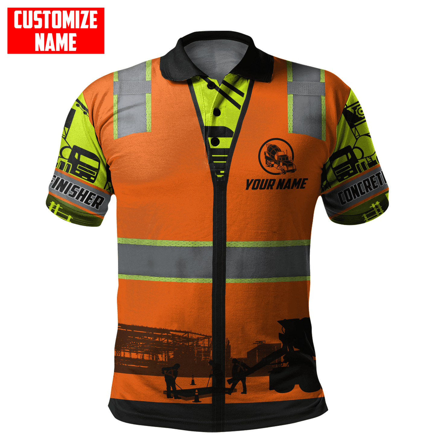 Concrete Finisher Not for the Weak Custom name 3D printed shirts