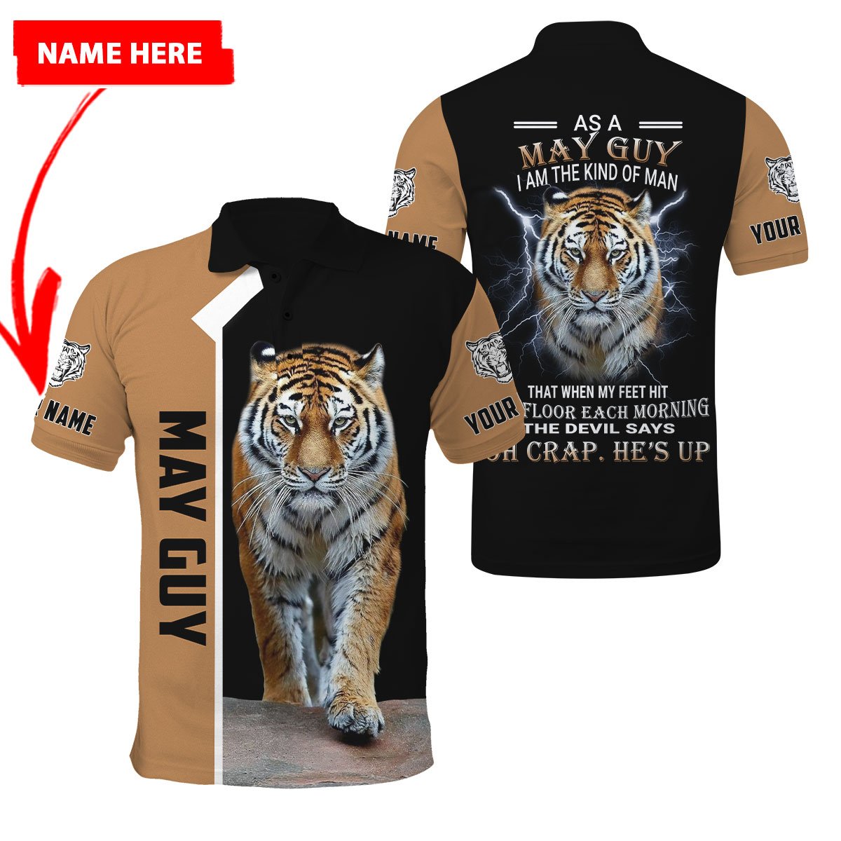 Customize Name May Tiger Hoodie For Men And Women PD17042101.S