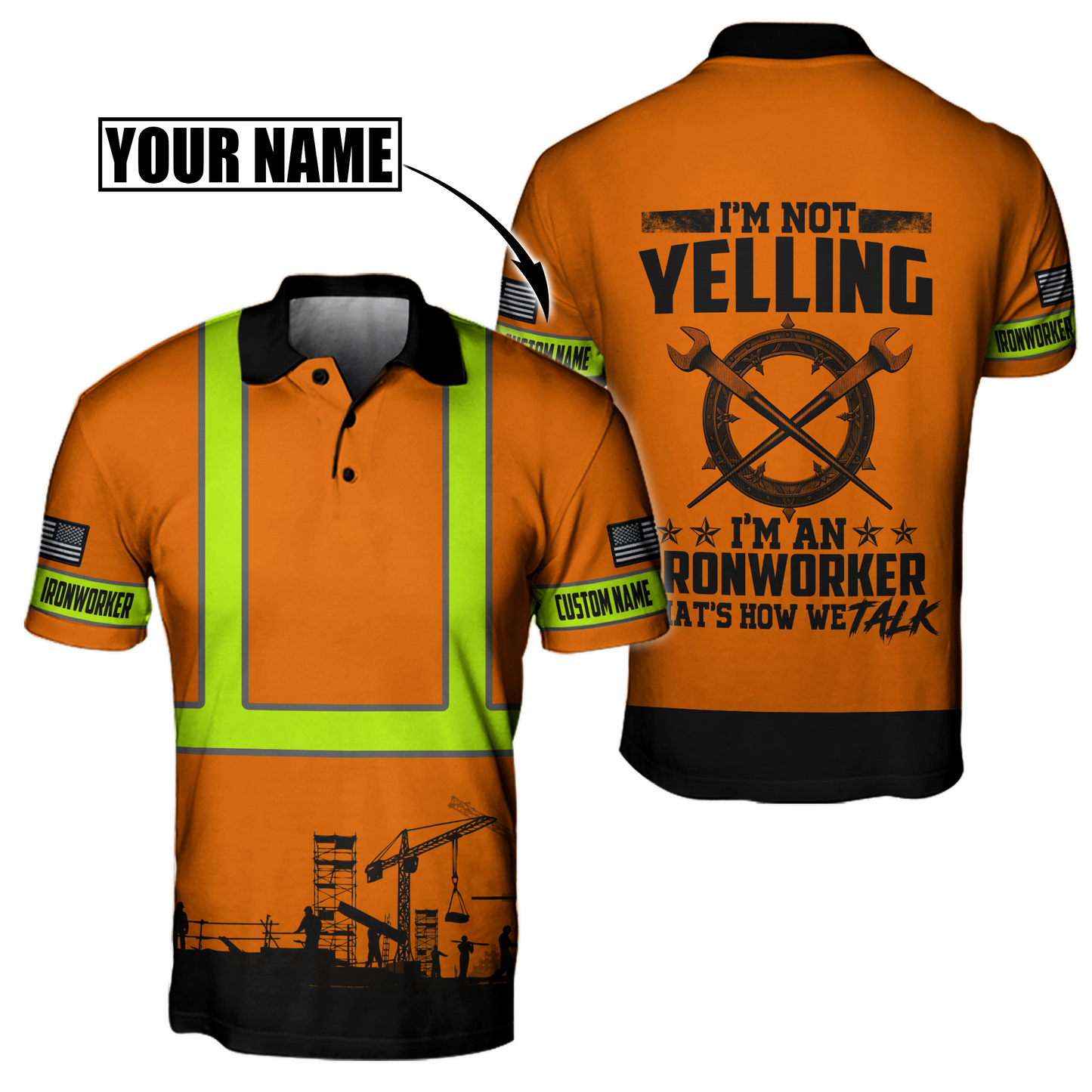 Personalized Ironworker Safety I'm Not Yelling 3D All Over Printed Unisex Shirts TN