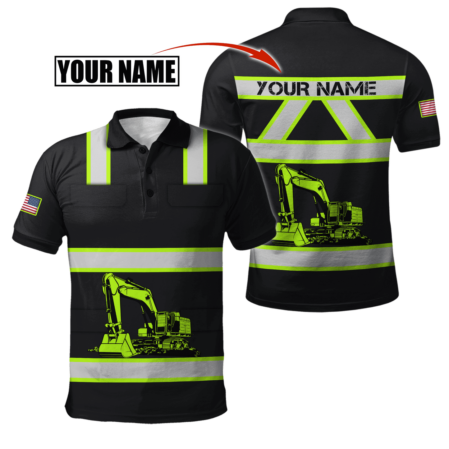 Custom Name XT Excavator 3D Printed Shirts