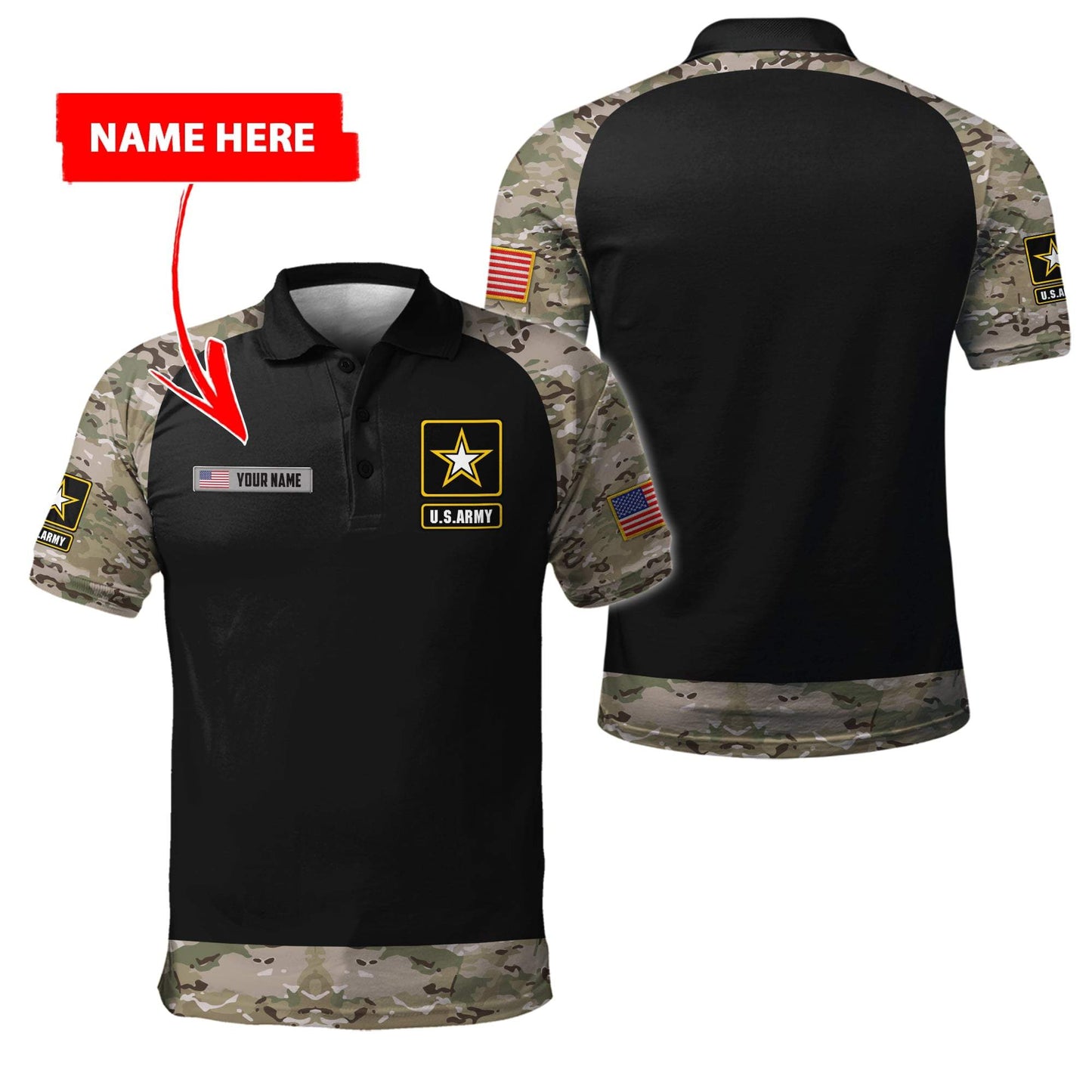 Personalized Name - The United States Army 3D All Over Printed Shirts Pi13042101