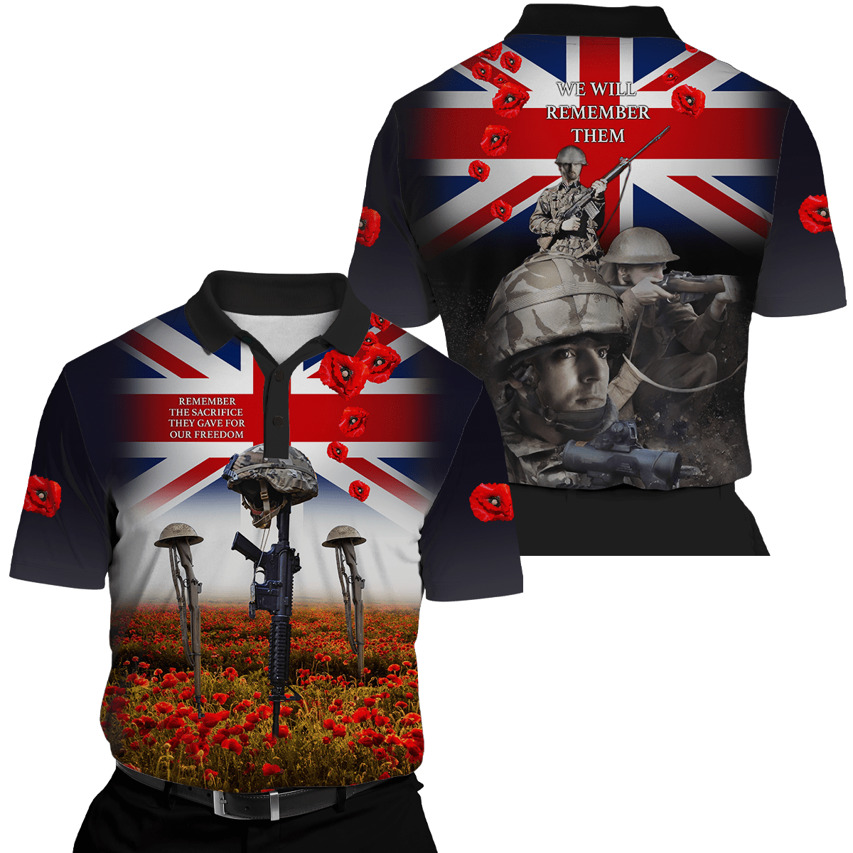 Remembrance Day Lest We Forget 3D All Over Printed Unisex Shirts