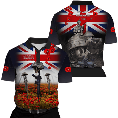 Remembrance Day Lest We Forget 3D All Over Printed Unisex Shirts