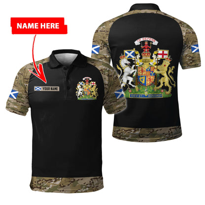 Custom Name XT Scottish Coat of Arms 3D Printed Shirts Pi13042104