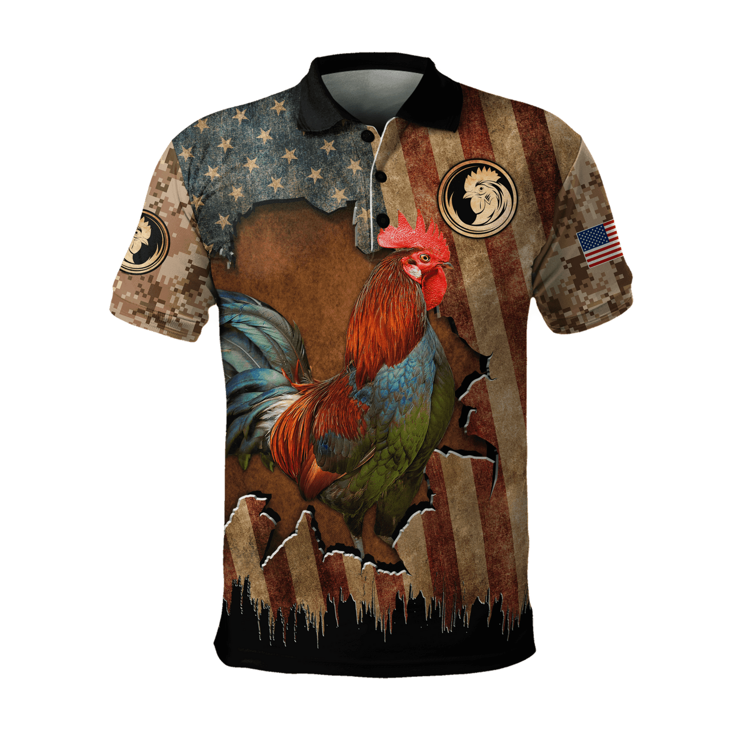 Rooster 3D Printed Unisex Shirts Pi22052102
