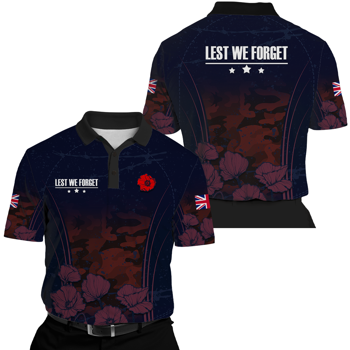 Remembrance Day Lest We Forget 3D All Over Printed Unisex Shirts