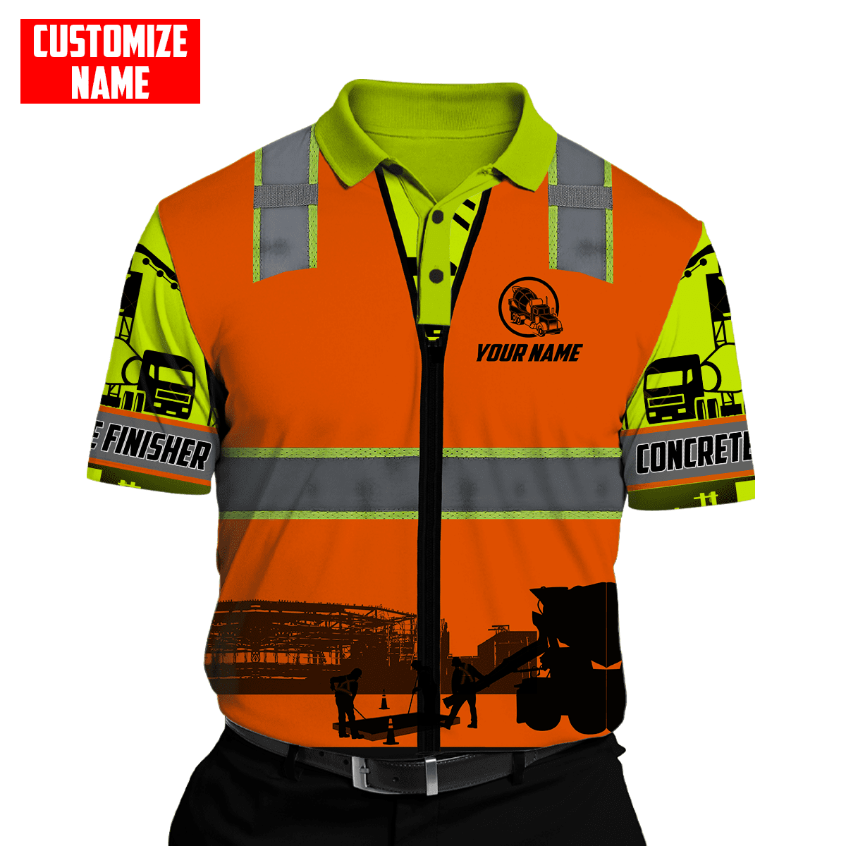 Concrete Finisher Not for the Weak Custom name 3D printed shirts