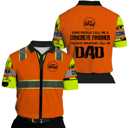 Concrete Finisher Dad Safety 3D printed shirts