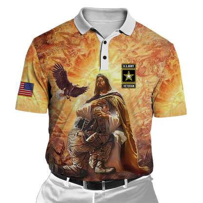 US Army Veteran Jesus 3D All Over Printed Unisex Shirts