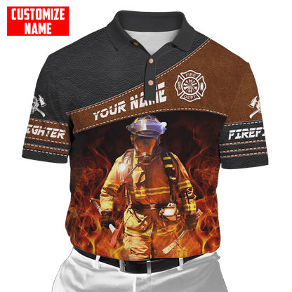 Customized Name Firefighter 3D All Over Printed Unisex Shirts