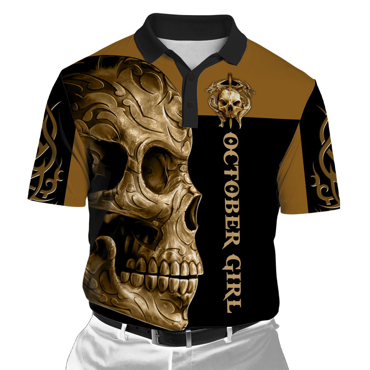October Girl Skull 3D All Over Printed Shirts For Men and Women MH28062101
