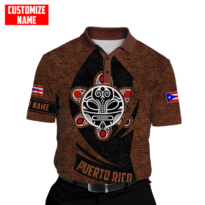 Customize Name Taino Tattoo Puerto Rico 3D All Over Printed Unisex Shirts