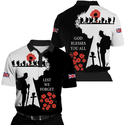 Remembrance Day Lest We Forget 3D All Over Printed Unisex Shirts