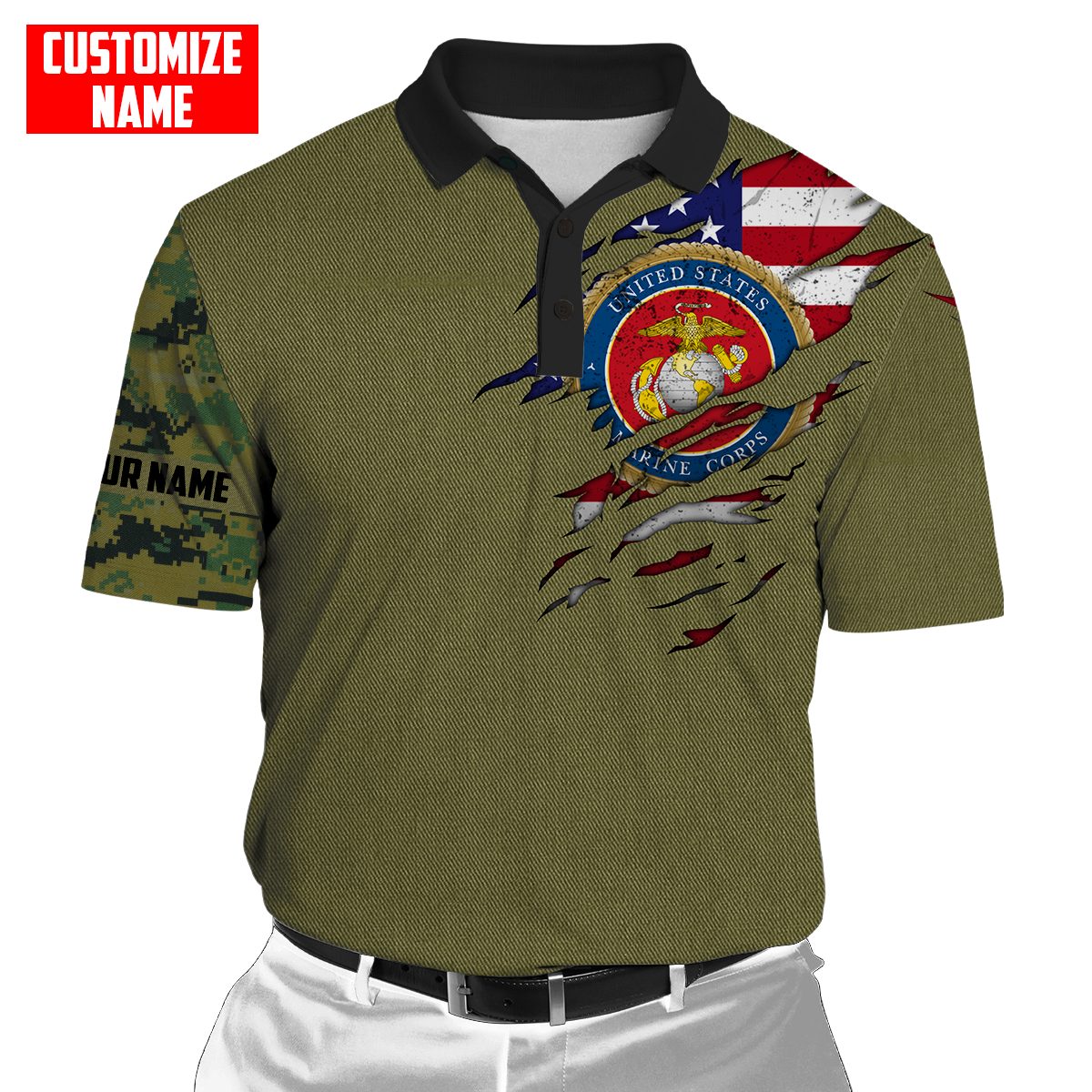 Custom name Soldier US Marine Corps 3d all over printed shirt hoodie MH06072107
